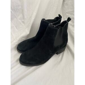 Aqua College Waterproof Black Suede Leather Ankle Boots Siz 8.5